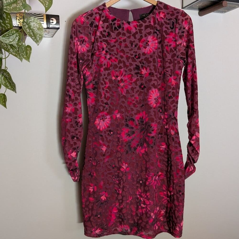 Ted Baker London - Rickiee Long Sleeve Bodycon Floral Animal Dress - Women's 2